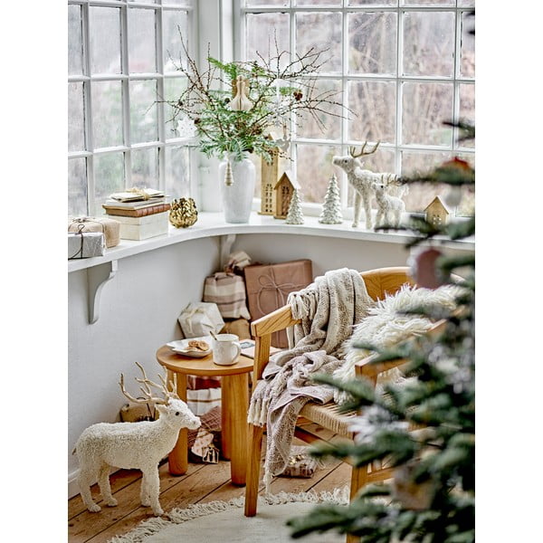 Krémový hrnček s vianočným motívom z kameniny 300 ml Winter – Bloomingville-image-1