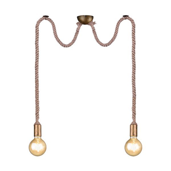 Závesné svietidlo v mosadznej farbe ø 12 cm Rope – Trio-image-4