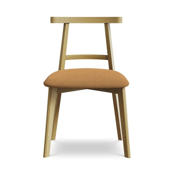 Jedálenská stolička z masívneho dreva v terakotovej farbe Ohelo – Makamii-image-1