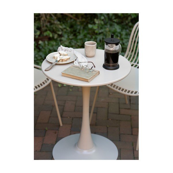 Kovový okrúhly záhradný jedálenský stôl ø 60 cm Meira – House Nordic-image-2