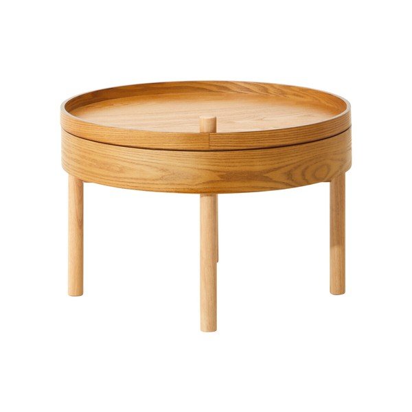 Okrúhly odkladací stolík v dekore borovice ø 60 cm Viborg – Premier Housewares