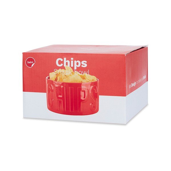 Červená keramická servírovacia miska 1 l Chips – Balvi-image-3