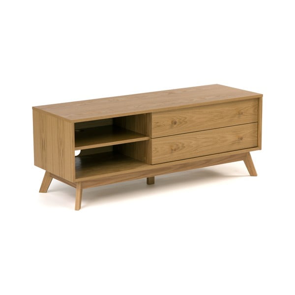 TV stolík v dekore duba v prírodnej farbe 130x50 cm Kensal – Woodman-image-2