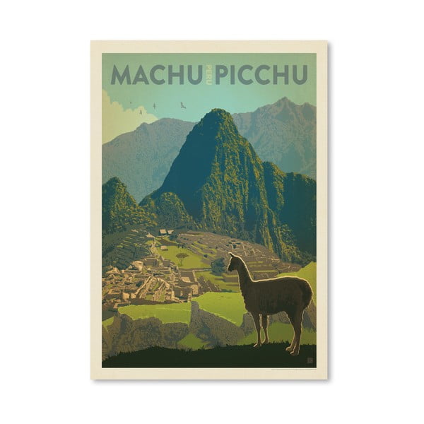 Plagát Americanflat Machu Picchu, 42 x 30 cm