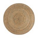 Modrý/v prírodnej farbe jutový okrúhly koberec ø 133 cm Capri – Flair Rugs