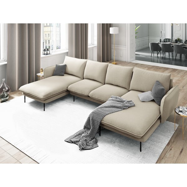 Béžová pohovka do "U" Cosmopolitan Design Vienna-image-1