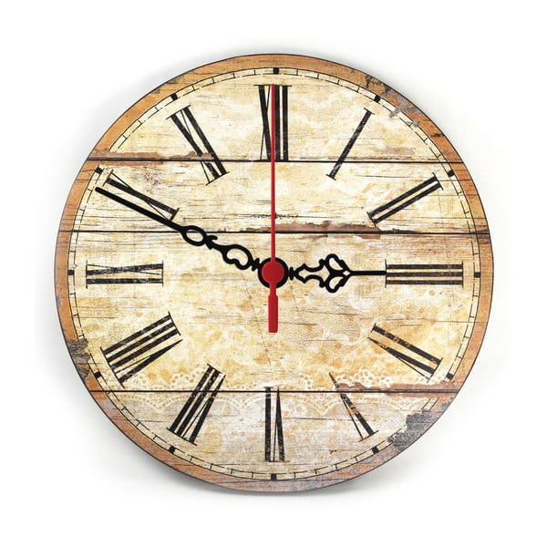 Nástenné hodiny Retro Wood, 30 cm