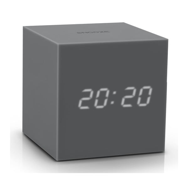 Sivý LED budík Gingko Gravitry Cube-image-2