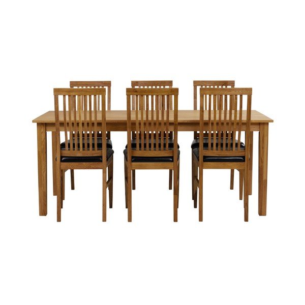 Jedálenský stôl z masívneho dubového dreva Folke Finnus, 180 × 90 cm-image-3