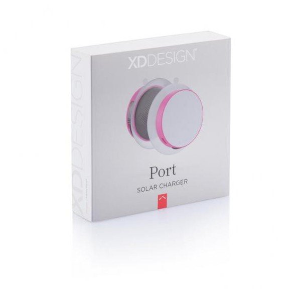 Ružová solárna nabíjačka na cesty XD Design Port-image-3