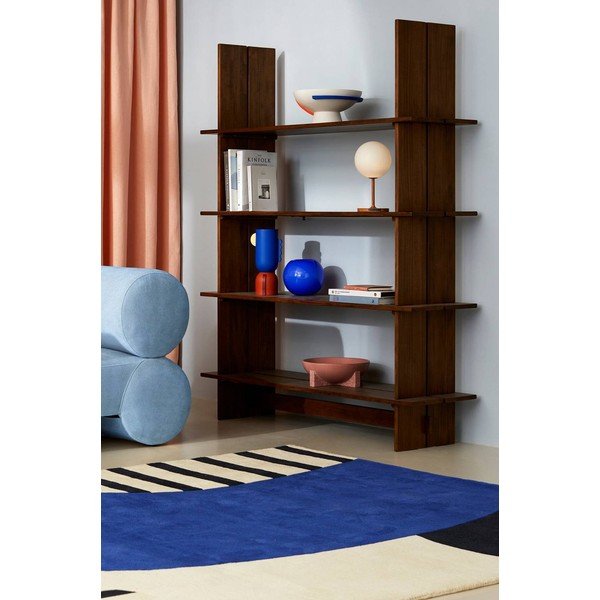 Regál z borovicového dreva v tmavo prírodnej farbe 140x180x40 cm Tottori – Jotex-image-2
