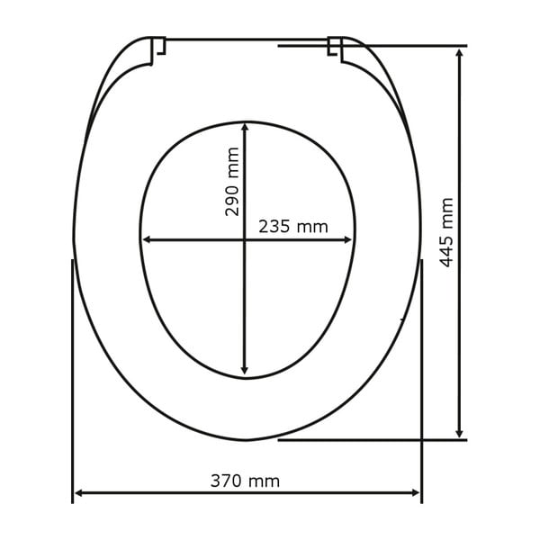 Biele WC sedadlo s jednoduchým zatváraním Wenko Bilbao, 44,5 x 37 cm-image-4
