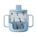 Svetlomodrý detský hrnček Design Letters Grow With Your Cup