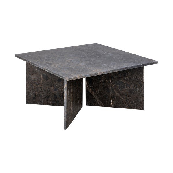 Čierny mramorový konferenčný stolík 90x90 cm Vega – Actona