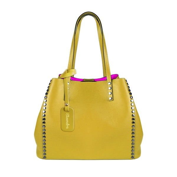 Žltá kožená kabelka Maison Bag Milú