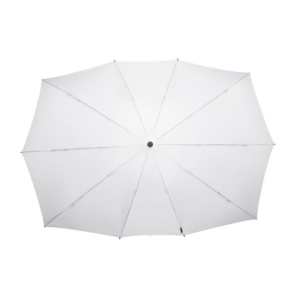 Biely obdĺžnikový dáždnik pre dve osoby Ambiance Falconetti