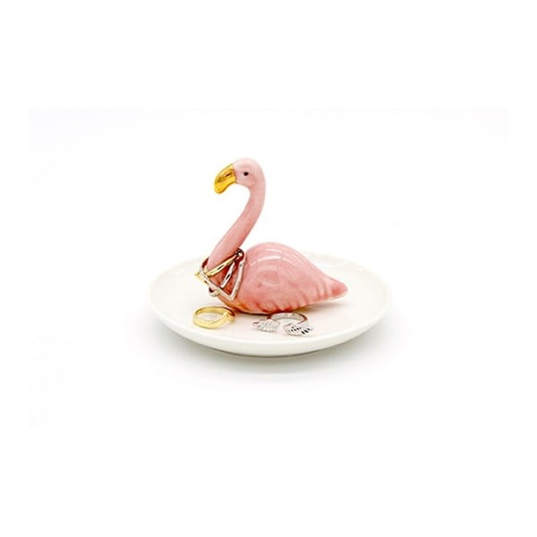 Porcelánový stojanček na šperky Gift Republic Flamingo