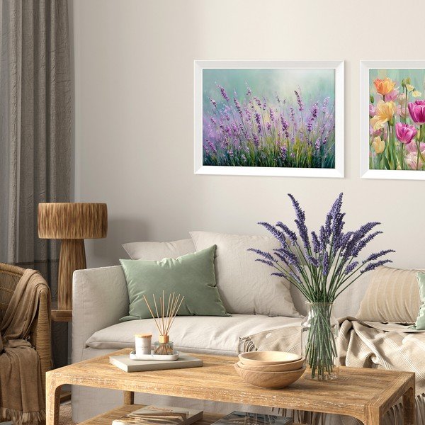 Tlačený obraz s rámom 75x56 cm Lavender – Styler-image-1