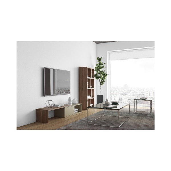 Sivý variabilný televízny stolík s orechovou dyhou TemaHome Move-image-3