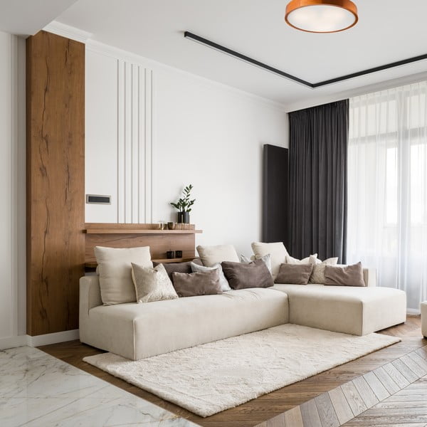 Koňakovohnedé stropné svietidlo so skleneným tienidlom ø 47 cm Eveline – LAMKUR-image-2