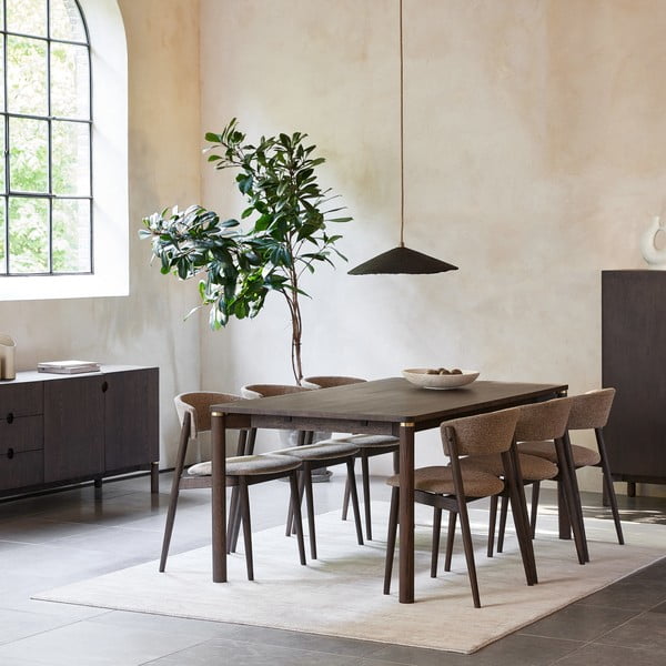 Hnedý rozkladací jedálenský stôl 95x180 cm Arun – Unique Furniture-image-1