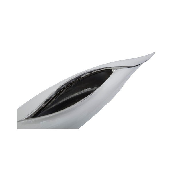 Bielo-strieborná keramická váza Mauro Ferretti Bianco Roll-image-1