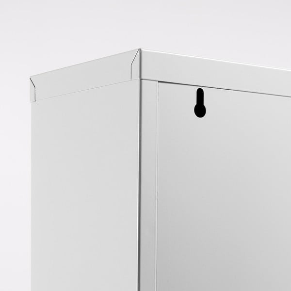 Biela kovová výklopná skrinka na topánky 50x136x15 cm Ode – Kave Home-image-1