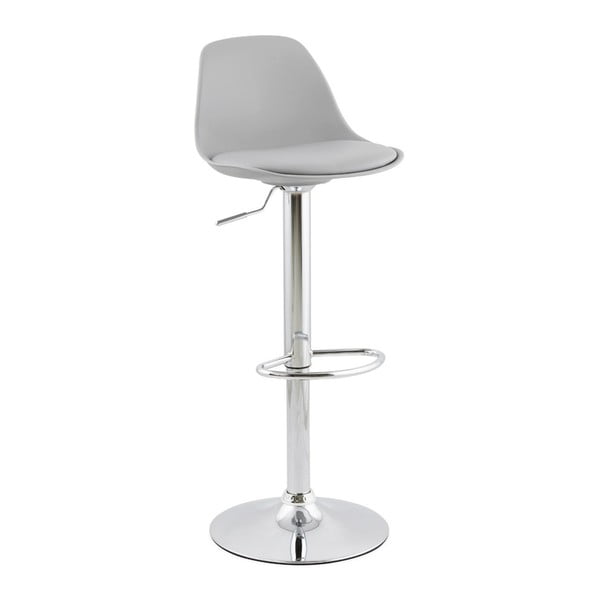 Sivá nastaviteľná otočná barová stolička Kokoon Design Suki