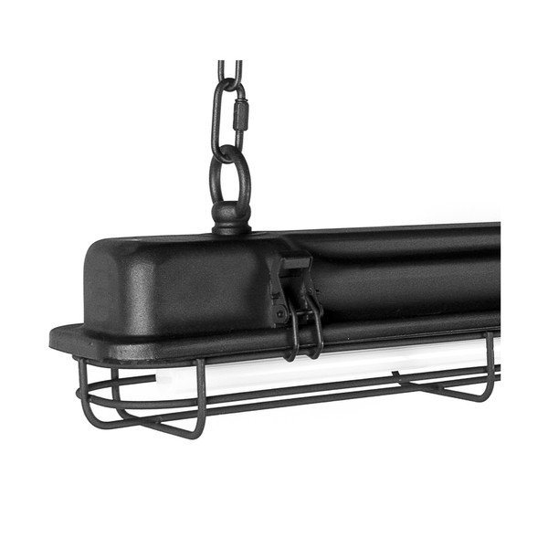 Čierne závesné svietidlo s kovovým tienidlom 125x11 cm Hangar - Tomasucci-image-1