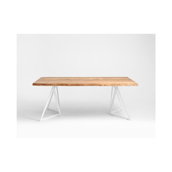 Jedálenský stôl s doskou z dubového dreva Custom Form Sherwood, 180 × 90 cm-image-1