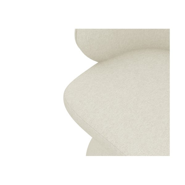 Krémovobiele čalúnené jedálenské kreslo Uala – Makamii-image-4