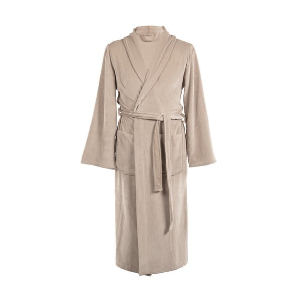 Taupe župan z mikroplyšu veľkosť S/M Elena – Tiseco Home Studio