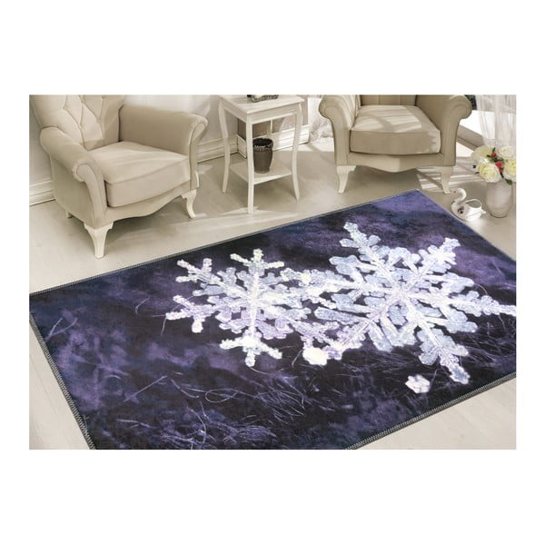 Koberec Vitaus Big Snowflakes, 120 × 160 cm