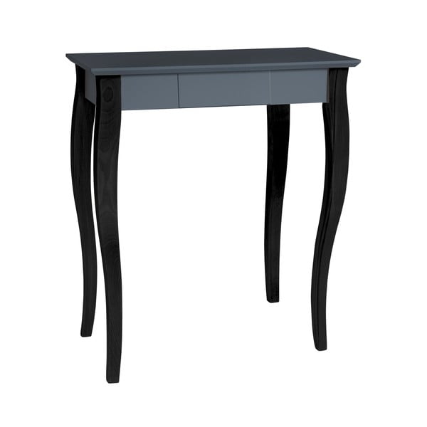 Grafitovosivý konzolový stolík s čiernymi nohami Ragaba Lilo, šírka 65 cm