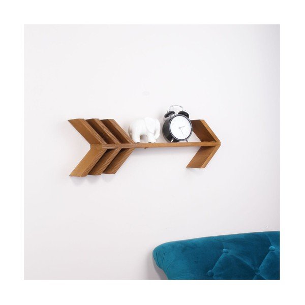 Drevená nástenná polička North Carolina Scandinavian Home Decors Fleche
