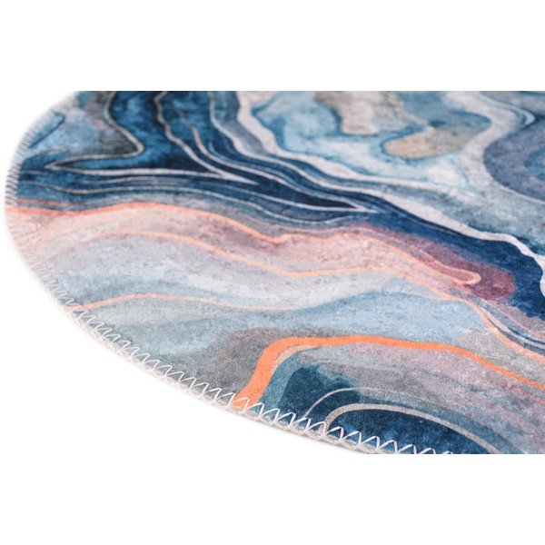 Modrý/ružový prateľný okrúhly koberec ø 100 cm Colors of Joy – Vitaus-image-2