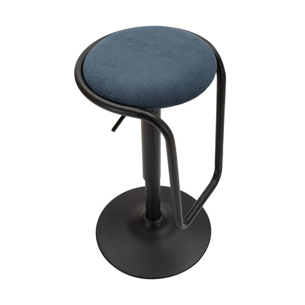 Čalúnená barová stolička s nastaviteľnou výškou v petrolejovej farbe/čierna (výška sedadla 61 cm) Destiny – Mauro Ferretti-image-4