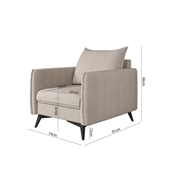 Béžové kreslo Juli Bis – Ropez-image-3