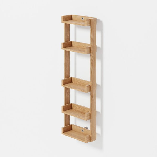 Nástenná kúpeľňová polica z dubového dreva Wireworks Yoku-image-4