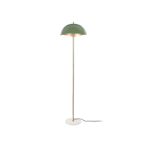 Stojacia lampa s kovovým tienidlom v zelenej a zlatej farbe (výška 154 cm) Waved – Leitmotiv