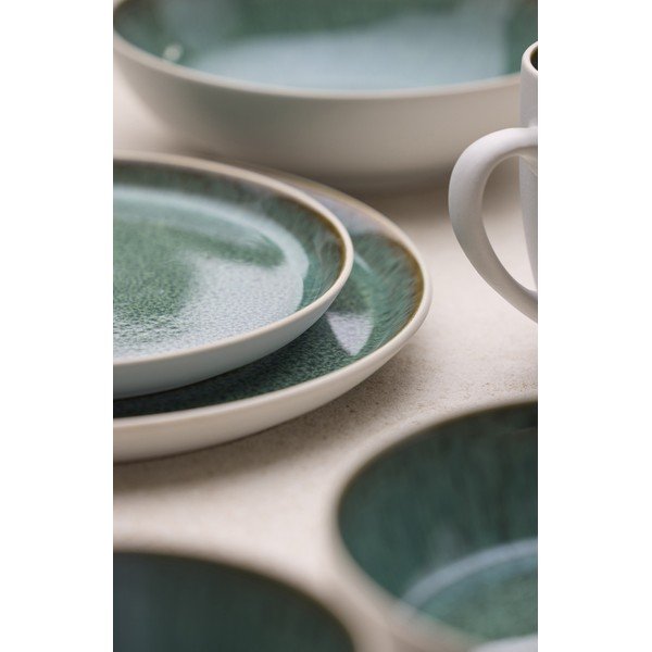 Biely/zelený dezertný tanier z kameniny ø 21 cm Gastro White/Green – Bitz-image-1