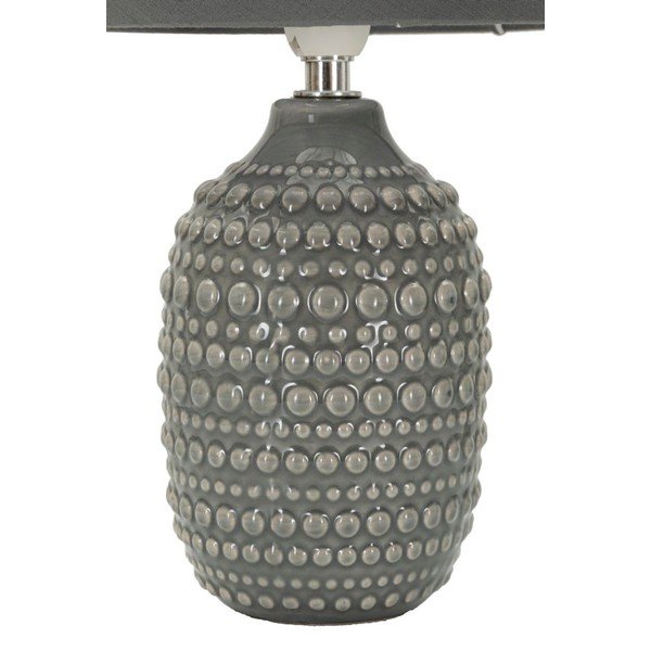 Sivá keramická stolová lampa s textilným tienidlom (výška  30,5 cm) Points – Mauro Ferretti-image-2