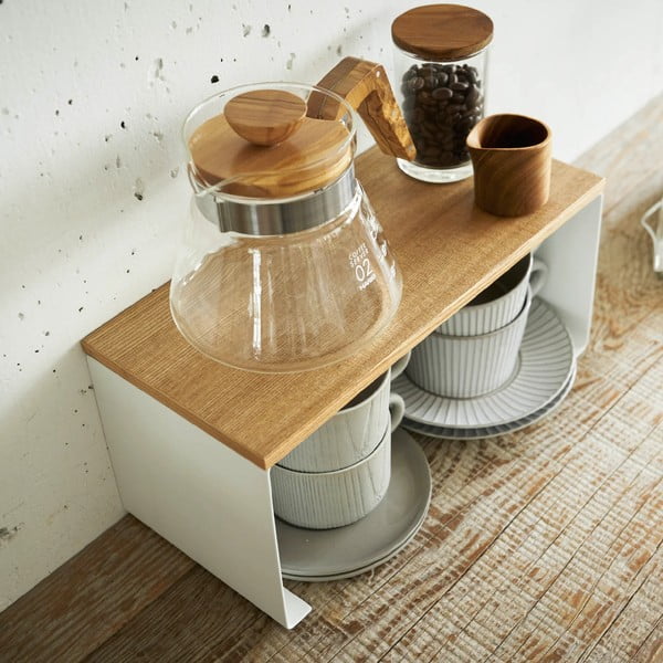 Biela/v prírodnej farbe kovová prídavná polička 30,5x14 cm Tosca – YAMAZAKI-image-3