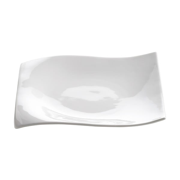 Biely porcelánový dezertný tanier Maxwell & Williams Motion, 18 x 18 cm
