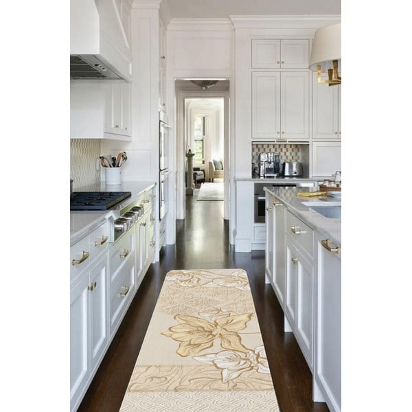 Béžový prateľný behúň 58x240 cm Sandy – Oyo Concept