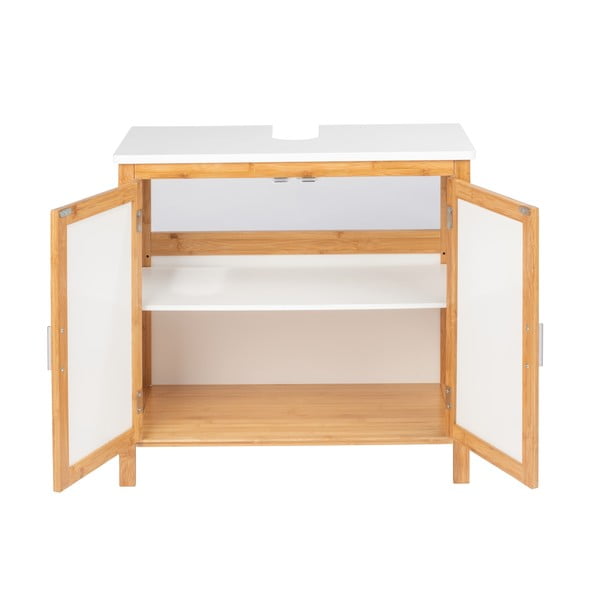 Kúpeľňová skrinka z bambusového dreva Wenko Finja-image-2