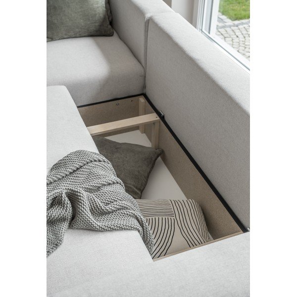 Krémovobiela rozkladacia rohová pohovka (variabilná) Homely Tommy – Miuform-image-2