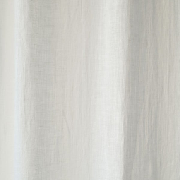 Biely ľanový ľahký záves s tunelom Linen Tales Daytime, 250 x 130 cm-image-2