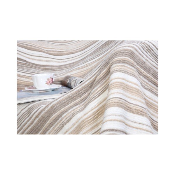 Bavlnená deka Santas Line Bej, 200 × 150 cm-image-1