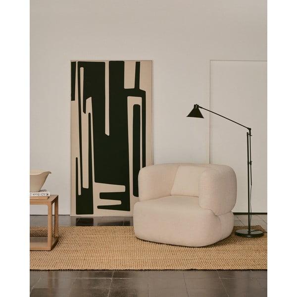 Čierna stojacia lampa s kovovým tienidlom (výška 220 cm) Dione – Kave Home-image-1